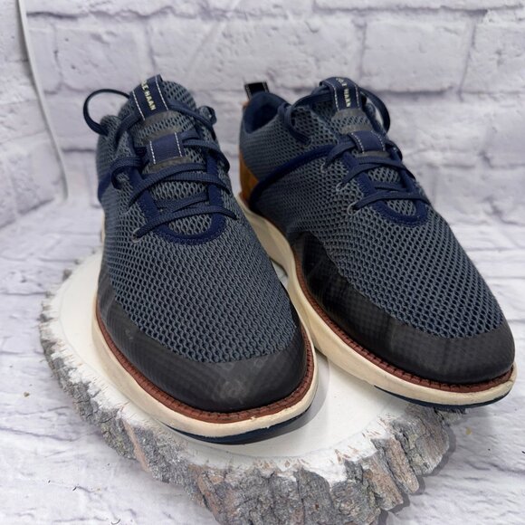 Cole Haan Grand Remix Shoes Mens 10.5 Blue Athletic Casual Dress Lace Up Sneaker - Picture 4 of 12